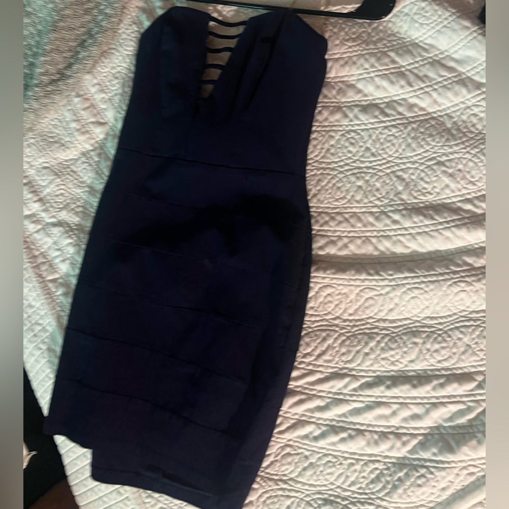 Strapless dress Navy Blue